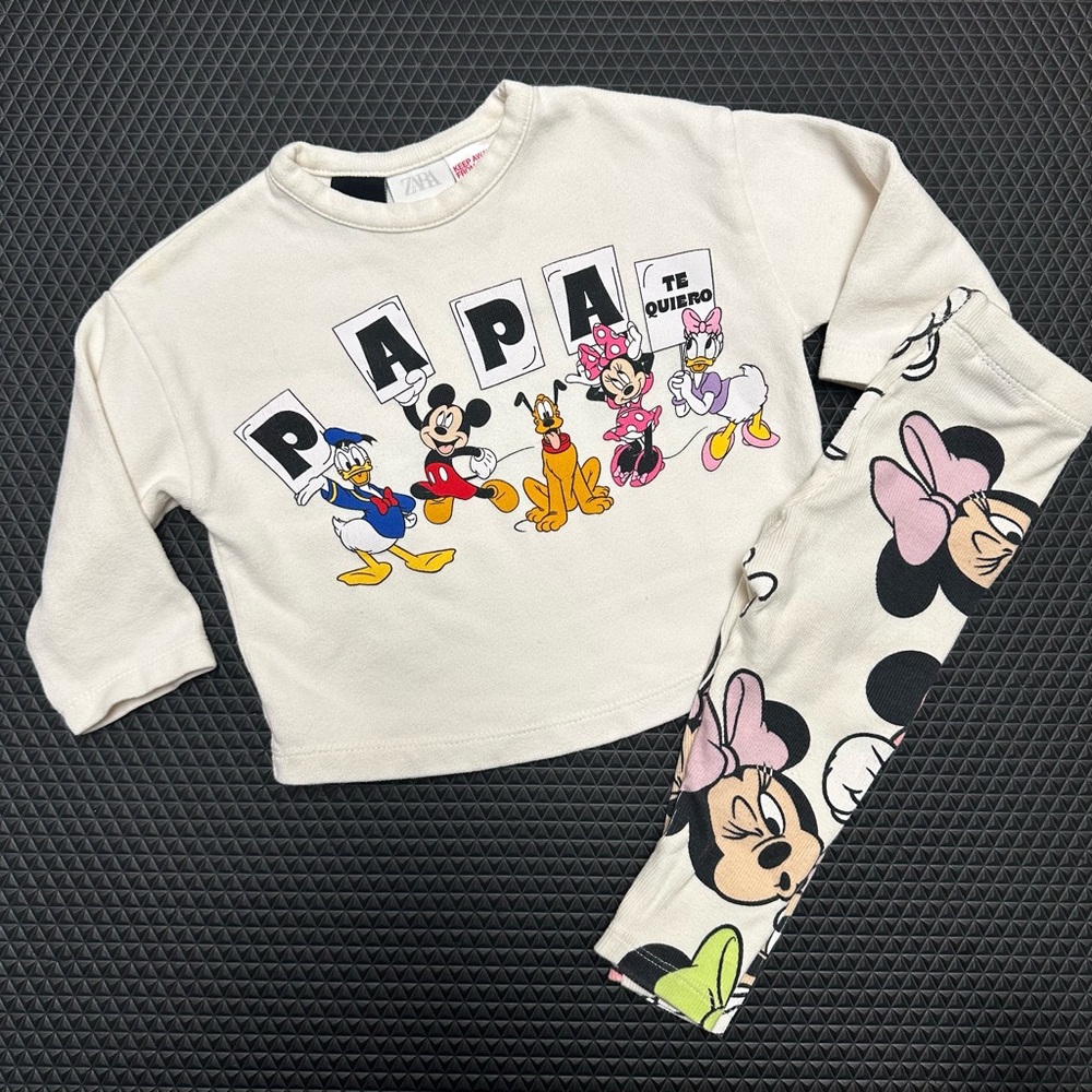Zara Disney Mickey and friends sweatshirt  9-12 months